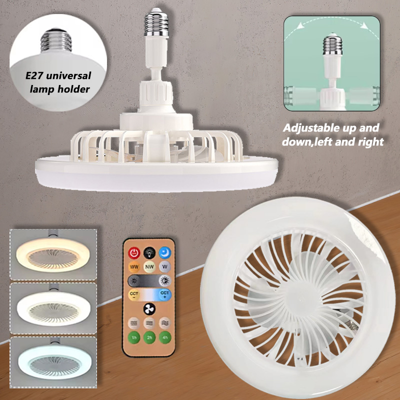 Decor Lighting Ceiling Fans - 2-in-1 plafondventilatorlampen 3 snelheden verstelbare E27-basis