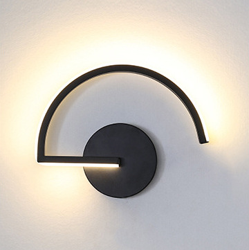 Lighting Decor Living Room - Moderne Scandinavische LED-wandlamp, minimalistische zwarte geometrische