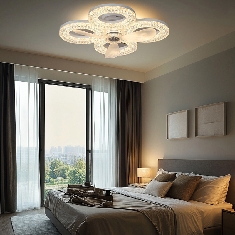 Decor Lighting Ceiling Fans - Dubbele basis plafondventilatorlamp E27 traploos dimbaar