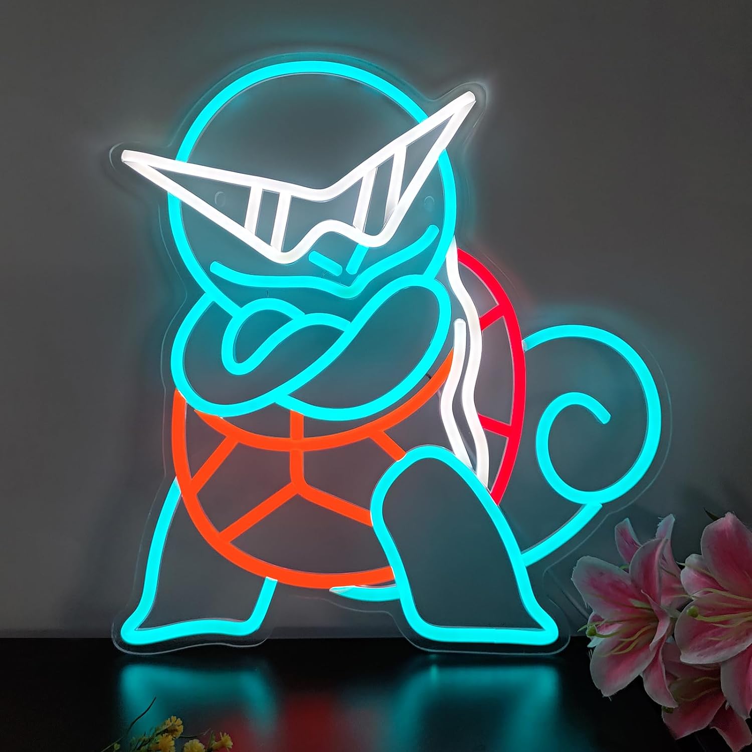 Lighting Room Decor Items - Pokémon Squirtle Neonbord LED Wandlamp Neonlicht