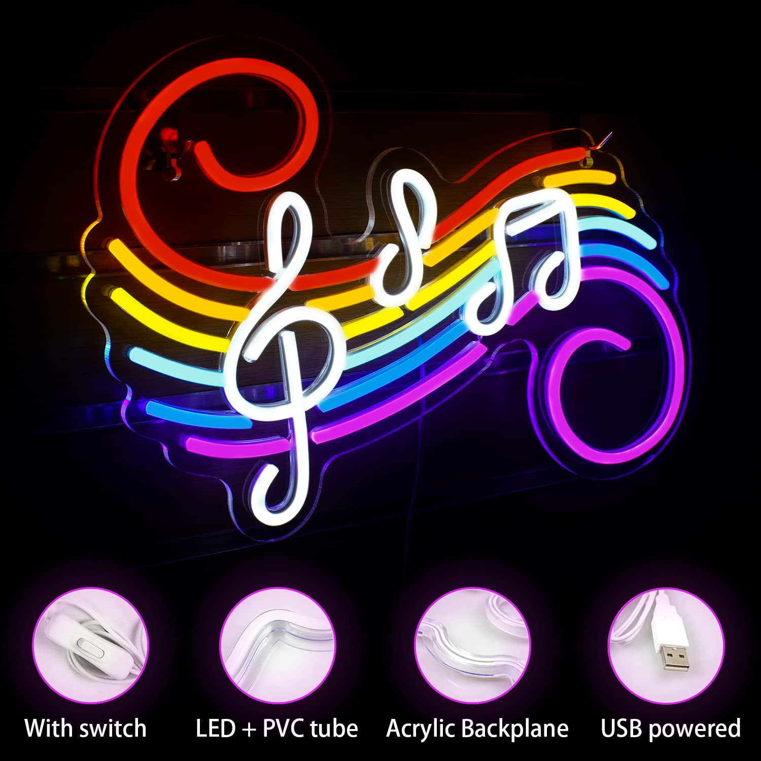 Muzieknoten Neonbord Aanpasbaa - Lighting Decoration Wedding recensie en prijs