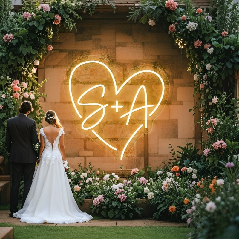 Aangepaste initialen hart LED  - Lighting Decoration Wedding recensie en prijs