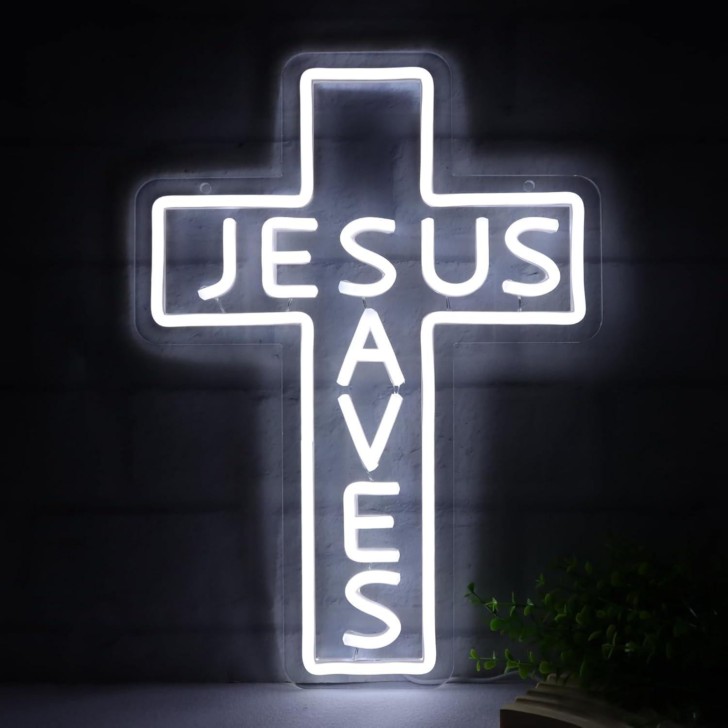 Jesus Saves Cross Neonborden U - Lighting Decor Living Room recensie en prijs