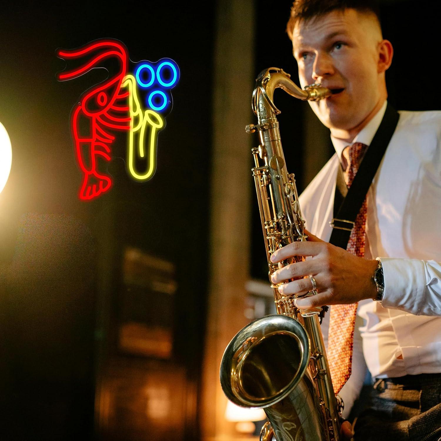 Kreeft Saxofoon Neonbord Jazz  - Office Lighting Decor recensie en prijs