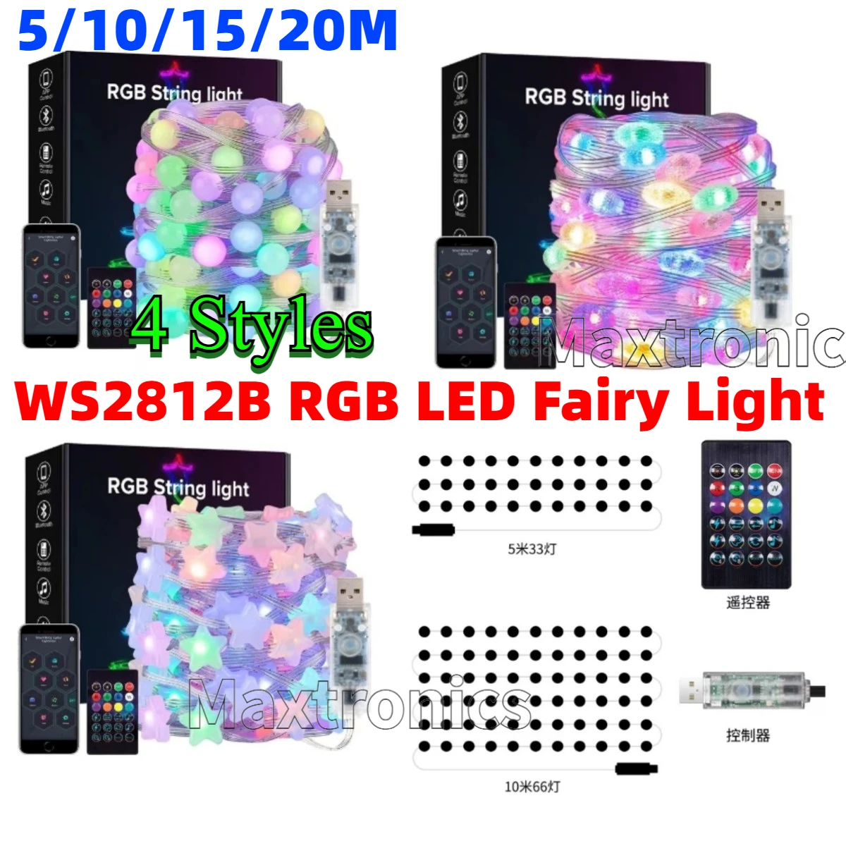 Smart 4 Stijlen RGB WS2812B LE - Decor Lighting Address recensie en prijs